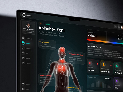 Heal Plus - A Hospital Dashboard Concept analytics dashboard dashboard concept dashboard design dashboard ui dashboard ux dashboard website diagnosis doctor doctor dashboard glass effect glassmorphism health health dashboard hospital dashboard medical medical dashboard medicine minimal web ui