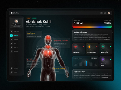 Heal Plus - A Hospital Dashboard Concept analytics dashboard dashboard concept dashboard design dashboard ui dashboard ux dashboard website diagnosis doctor doctor dashboard glass effect glassmorphism health health dashboard hospital dashboard medical medical dashboard medicine minimal web ui