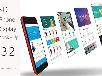 3D iPhone Display Mock-Up 32 iphone 16