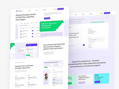 supportx - web design ai app branding design interface mobile ui web webb design website