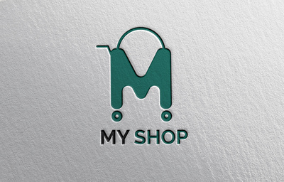 Minimalist logo design - MY SHOP artwork brand design brand identity branding business creative design design graphic design illustration logo minimal minimalist modern my shop online shop ui