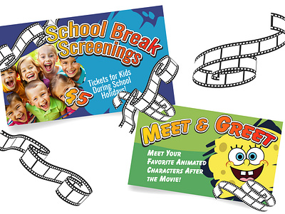 Movie Cards banner card design graphic design illustration kids movie vector