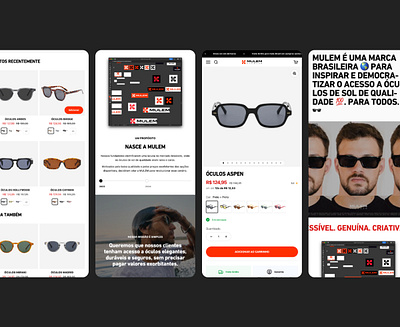 E-commerce Website for Mulem Eyewear Brand design e commerce ecommerce eyewear interface landing page mobile shop shopify store ui ui ux ux