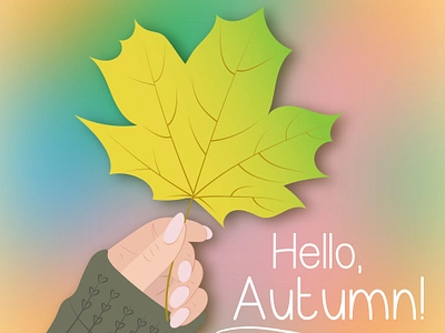 Hello, Autumn! adobe adobe illustration artist autumn branding drawing figma freelance graphic design hand illustration illustrator leaves nails picture sketch ui vector warm yellow