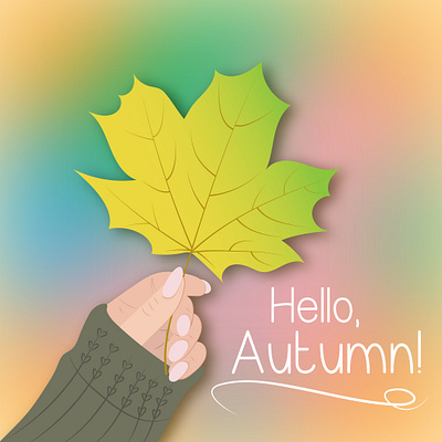 Hello, Autumn! adobe adobe illustration artist autumn branding drawing figma freelance graphic design hand illustration illustrator leaves nails picture sketch ui vector warm yellow