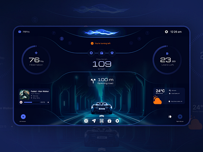 Futuristic Car Dashboard UI Design | Next-Gen Automotive Interfa automotive dashboard design automotive uxui autonomous driving ui car display design car infotainment system futuristic car ui high tech interface modern vehicle ui next gen interface tech dashboard