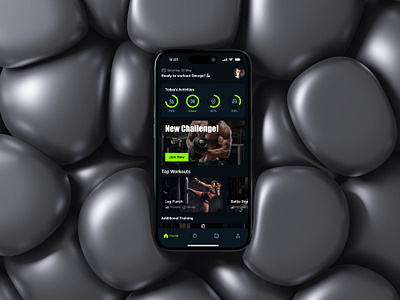 GymPower - Bold and Intense Fitness App Design 💪 bolddesign dribbble figma fitnessapp gymapp mobileappdesign typography ui userinterface visualdesign workoutdesign