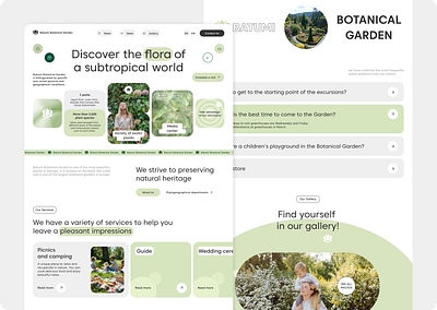 Botanical Garden Landing Page design landing ui ux website