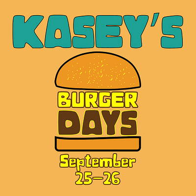 KASEY's bbq burger days art branding graphic design