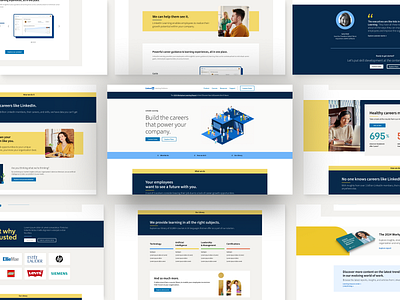 LinkedIn Learning Solutions Homepage 3d branding design ecommerce graphic design illustration landing page linkedin logo minimalist motion graphics ui ux web