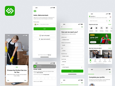 Service Booking Mobile App UI app design app ui design booking booking app mobile app mobile app design mobile app ui design online service service booking ui design ux design