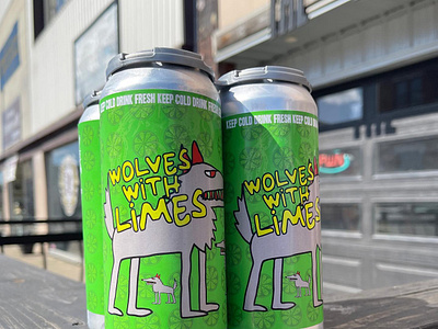 Wolves w/lime packaging art packaging production