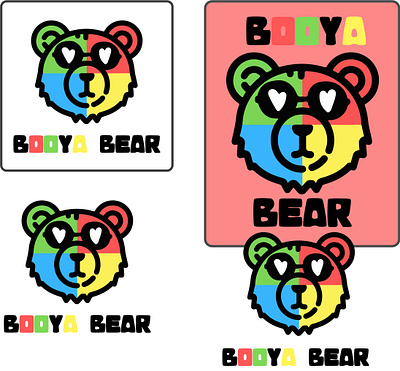 Booya Bear logo design art design graphic design logo