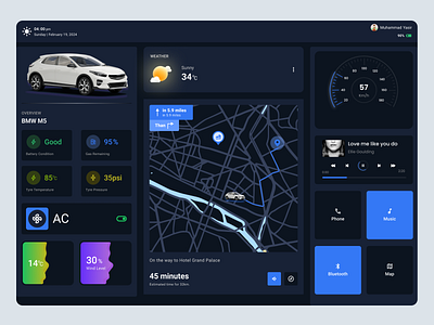 Car Interface Dashboard accessible animation anroid branding clean ui clear dashboard dashboard design design graphic design illustration logo modern dashboard modern ui motion graphics typography ui ux design