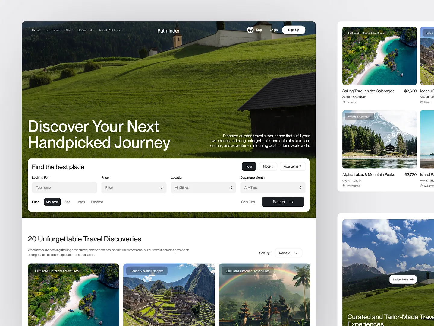 Explore Your Next Adventure: Travel Booking Website Design