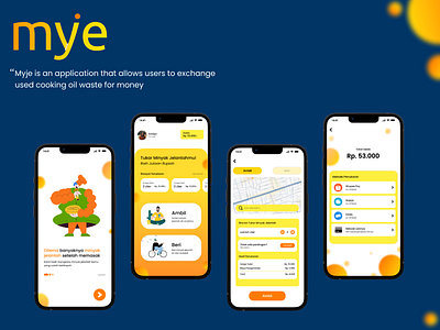 UI/UX Mobile Application Design - Myje app applicatiion branding concept design logo mobile mobile application money oil ui uiux user experience user interface ux