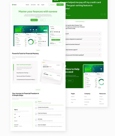 A Fintech website that aids saving ui