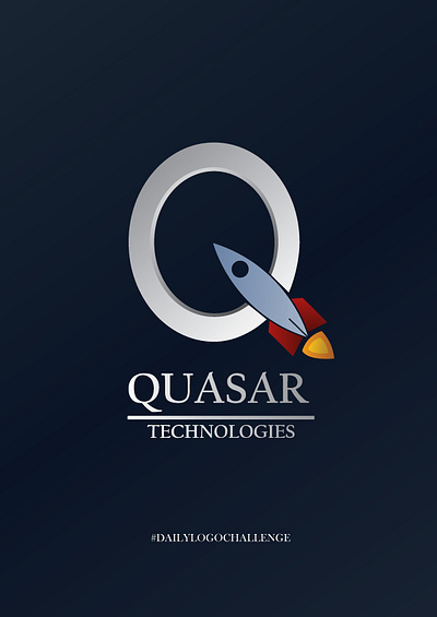 Rocketship Logo (QUASAR) | Day 1/50 | Logo Challenge coreldraw graphic design logo