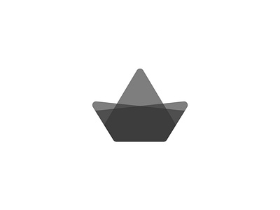 Paper Boat Logo | Luxury - Clean - Folded black boat brand branding clean design emblen face fold icon identity logo luxury mark modern paper sea symbol visual white