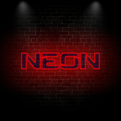 Neon Text Effect effect graphic design neon photoshop text unique