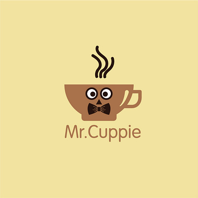 Logo Design for "Mr.Cuppie", a local Café brand and identity branding design graphic design illustration logo logo design