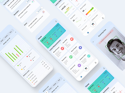 Blood Pressure Measuring App blood blood pressure fitness health medical mobile app motion imlifcation top ui ux vitals