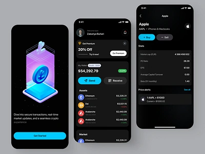 Crypto tab wallet app design bitcoin crypto app cryptocurrency currency exchange design exchange app fintech interface ios mobileapp product design ui uiux uiux design ux wallet