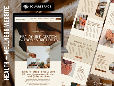 Squarespace Website Template for Health Coaches & Nutritionists branding health coaches nutritionists sales page template squarespace squarespace designer squarespace template web design website design website template wellness