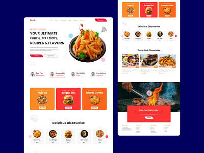 FOOD LANDING PAGE/WEBSITE DESIGN figma website design food website landing page ui ux design website design website ui ux