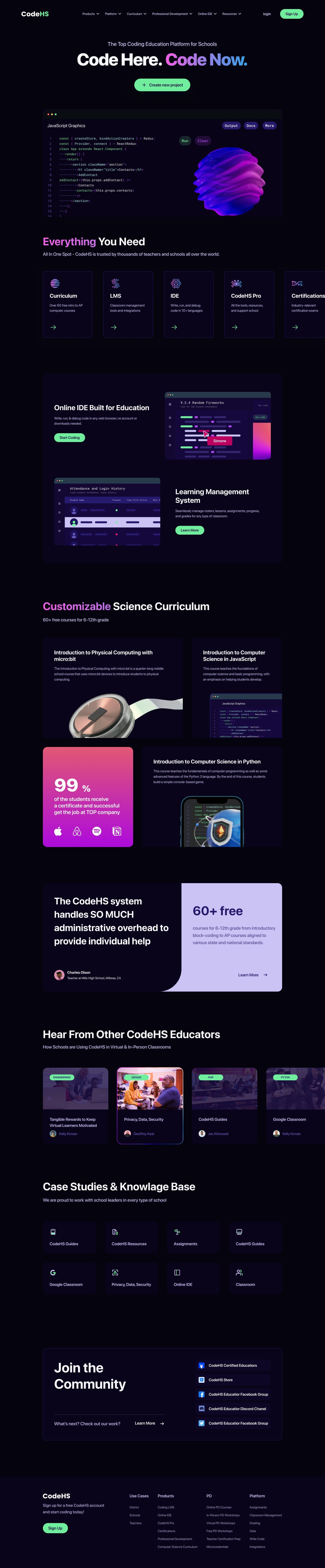 CodeHS responsive by Taras Migulko for Emote on Dribbble
