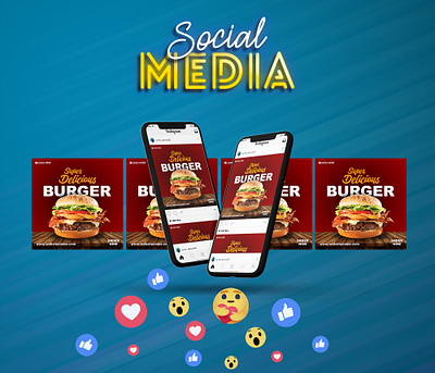 Burger social media post design advertising branding burger design graphic design post design poster social media unique