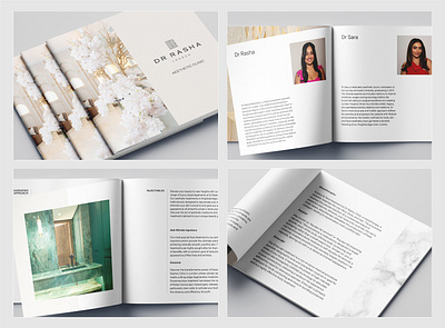 Dr Rasha Clinic brochure aesthetics brand branding brochure graphic design leaflet marketing plastic surgery brand services brochure