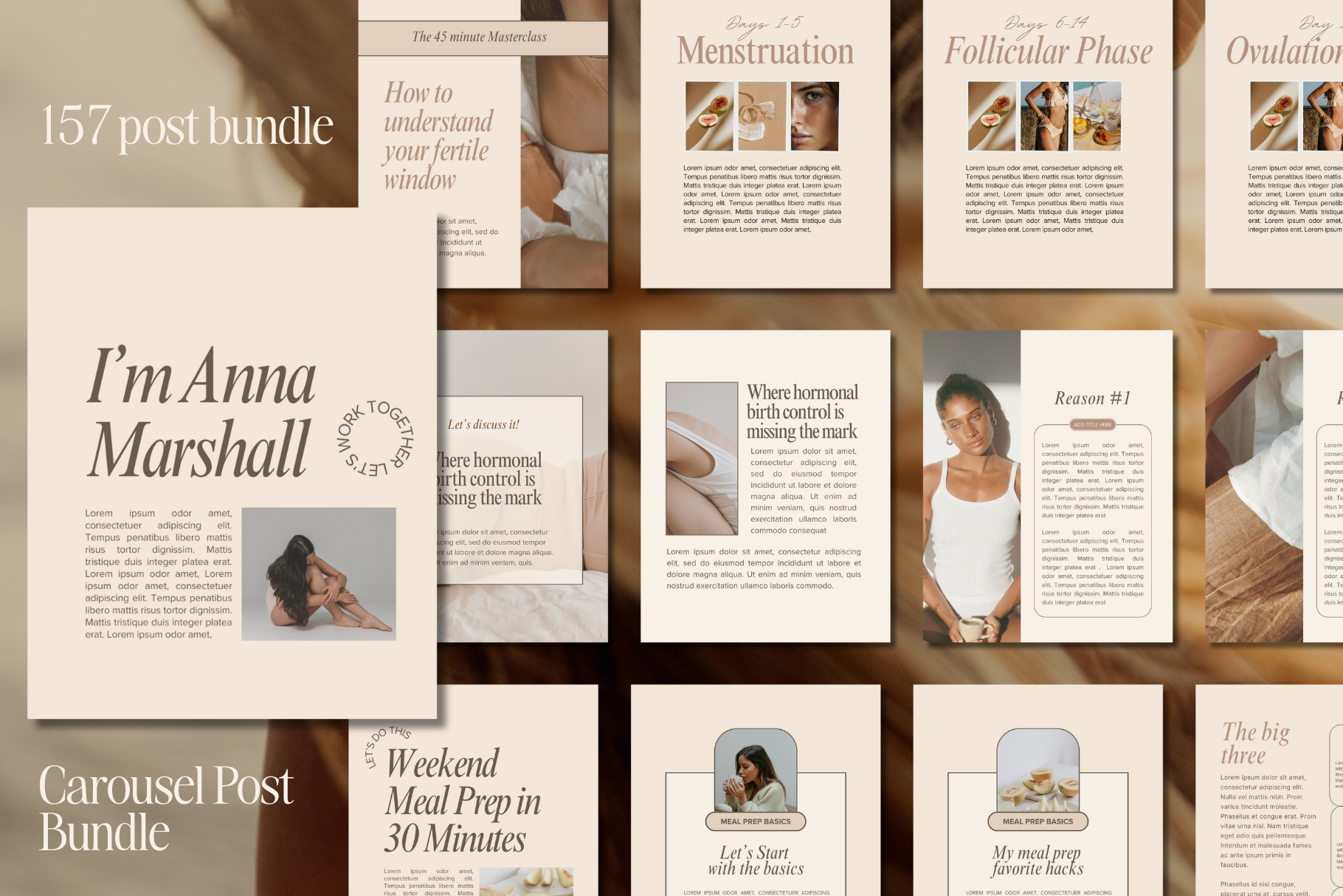 Canva Templates | Health Coaches + Practitioners | Social Media branding canva canva template canva templates carousel post design health coach canva templates health coach templates instagram templates nutritionist canva templates online courses pinterest templates reel templates social media templates