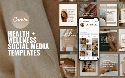 Canva Templates | Health Coaches + Practitioners | Social Media branding canva canva template canva templates health coach canva templates health coach templates instagram templates nutritionist canva templates pinterest templates reel templates social media templates