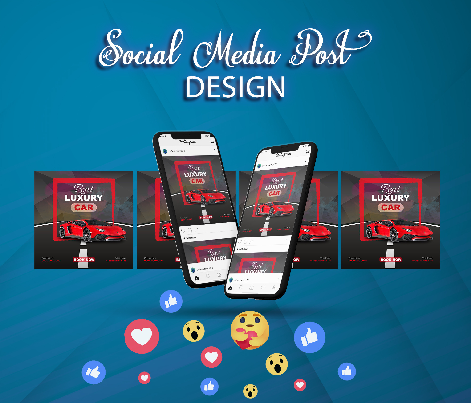 Luxury car social media post design branding car design graphic design illustration luxury post social media unique