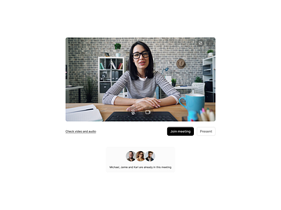 Video meeting audio call design exploration expand facecam figma google meet join light mode microphone microsoft teams mute online product design slack ui ux video video meeting zoom