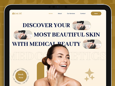 Beauty - A Skin Care Brand Website Design animation beauty website design landing page design modern website saloon skincare ui uiux web wordpress