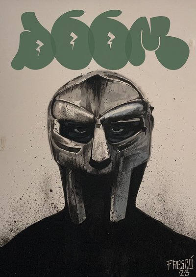 DOOM GOT MORE SOUL THAN A SOCK WITH A HOLE design digitaldraw illust illustration mfdoom procreate procreatedrawing sketching