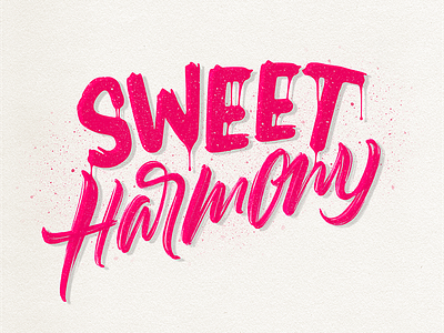 Sweet harmony design hand draw lettering letters procreate script type typedesign typography