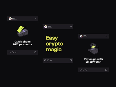 Qure instagram brand design crypto nfc crypto payment design figma design instagram design nfc ui ui design ux ux design