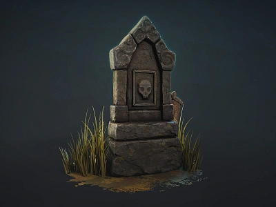 Tombstone 3d grave gravestone halloween headstone illustration rip season stylized tomb tombstone