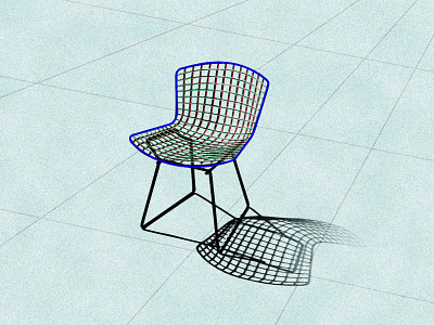 wrong perspective chair doodle harry bertioa illustration knoll noise shunte88 vector wire chair