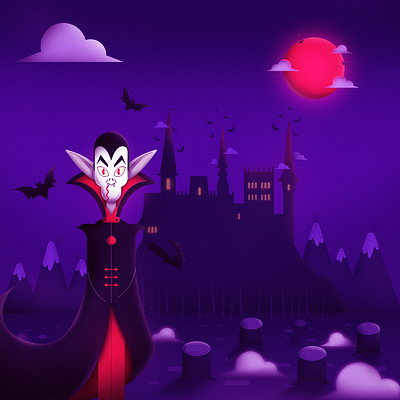 BOOK COVER ART - VAMPIRE - SHORT STORIES COLLECTION bookcover characterdesign childrensbook design dracula graphic design halloween illustration october spooky vampire vector