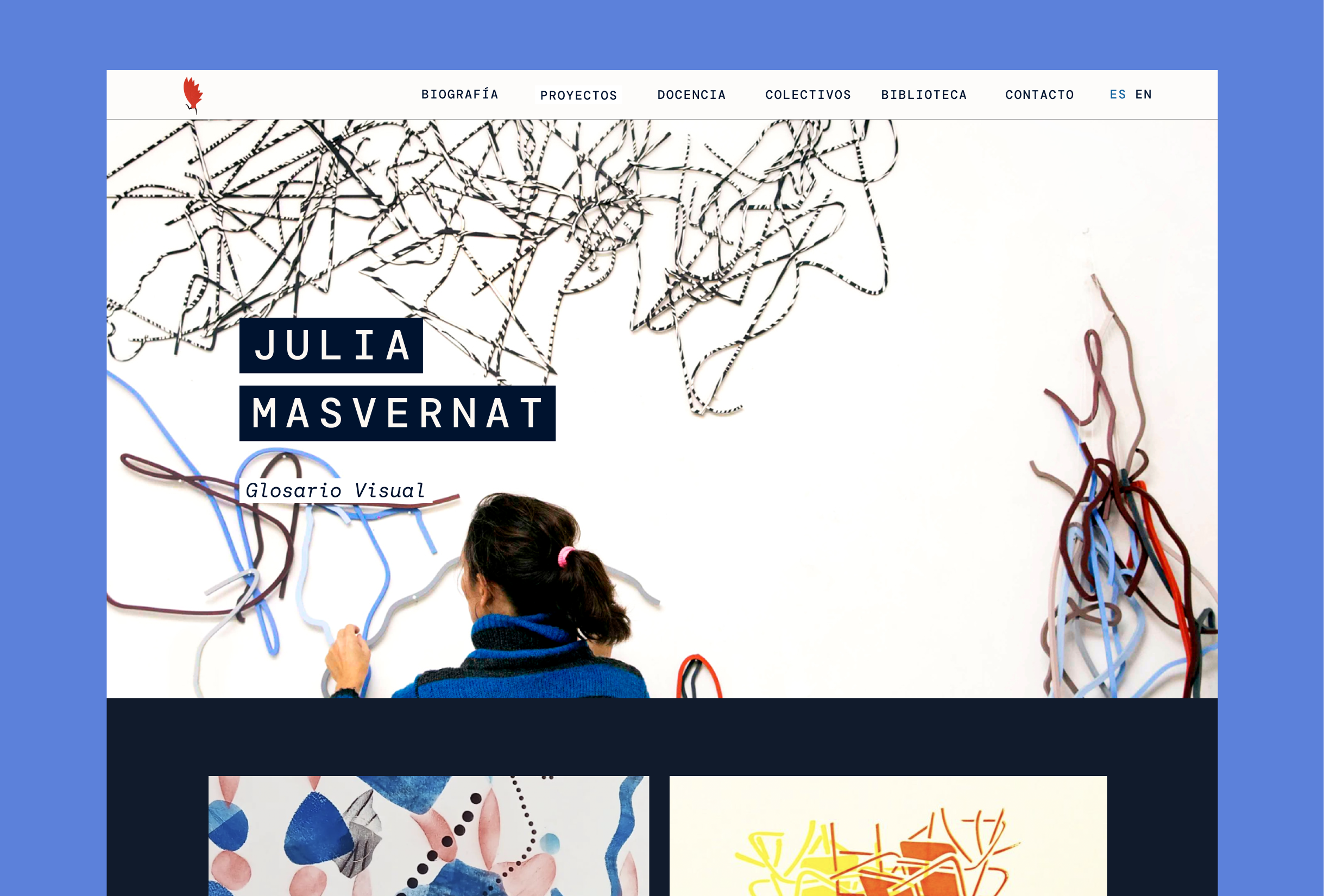 Artist Portfolio Project art landing page uxui visual design