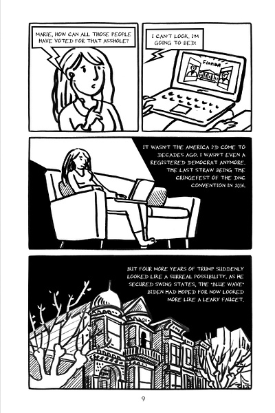 Couch Diaries: Graphic Novel Memoir black and white graphic novel illustration