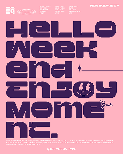 Hello Week end branding design font graphic design inumocca lettering logo typeface typography