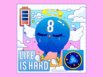 Peachtober24: Sky angel character design colorful cute character death design digital art digital illustration dimensional art flat gradient graphic design heaven illustration illustrator layout magic 8 ball sky typography vector