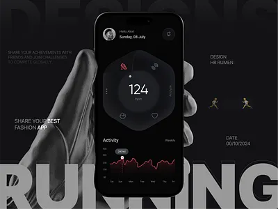 Running App activity app app design design fitness fitness app health app hr rumen minimal mobile mobile app personal trainer running app running app design sports app tracking app trainer app ui ux workout app