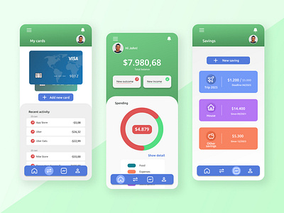 Personal finances app mobile design finances graphic design personal finances ui ux web