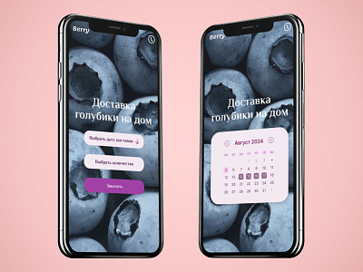 Mobile concept | Calendar for booking blueberry concept design mobile mockup ui ux